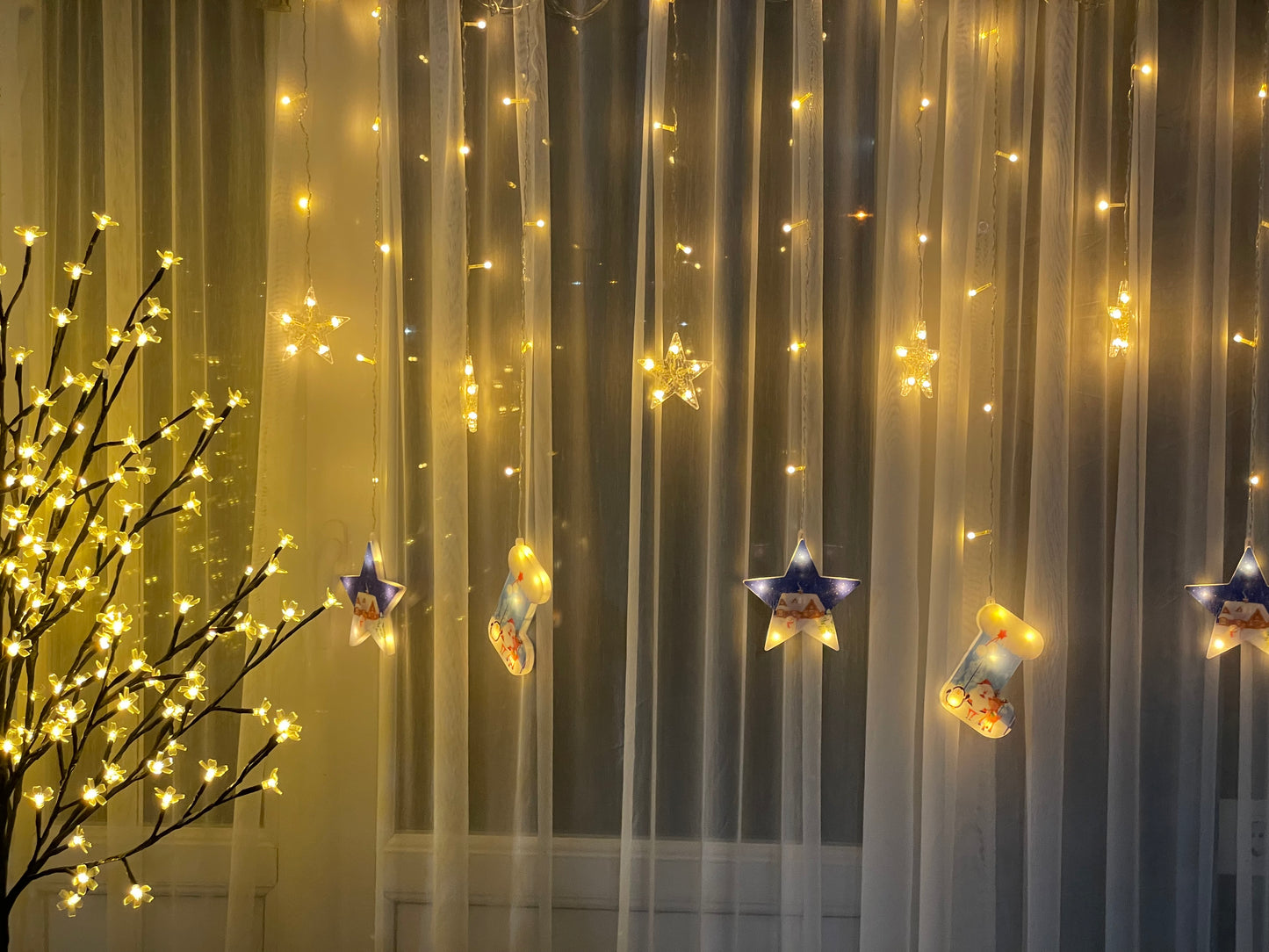 ფარდა განათება ვარსკვლავები