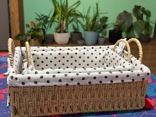 მართკუთხედი კოპლებიანი დაწნული საპურეების ნაკრები ( 2 ცალი )